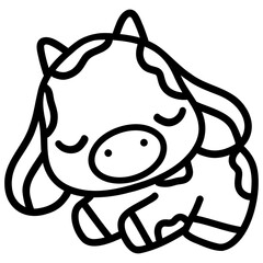 Cute cow, cow illustration, baby cow, animal illustration