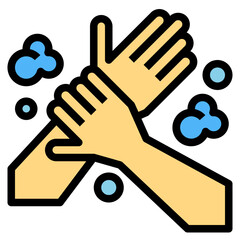 hand washing filled outline icon style