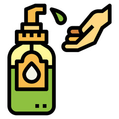 hand washing filled outline icon style