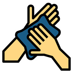 hand washing filled outline icon style