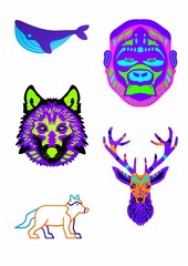 Set of animals vector illustration design, for your content. 