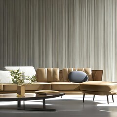 sparse mid century modern living room1, Generative AI