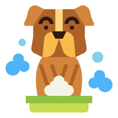 dog flat icon style