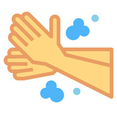 hand washing flat icon style