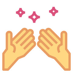 hand washing flat icon style