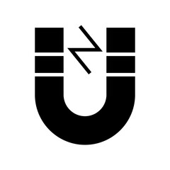 science magnet icon or logo isolated sign symbol vector illustration - high quality black style vector icons
