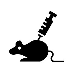 science rat injection icon or logo isolated sign symbol vector illustration - high quality black style vector icons
