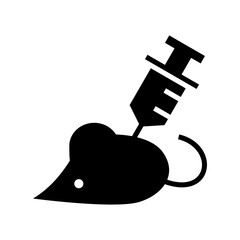 science rat injection icon or logo isolated sign symbol vector illustration - high quality black style vector icons
