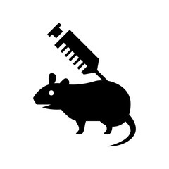 science rat injection icon or logo isolated sign symbol vector illustration - high quality black style vector icons

