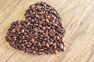 ハート型のコーヒー豆