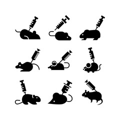 Fototapeta premium science rat injection icon or logo isolated sign symbol vector illustration - high quality black style vector icons 