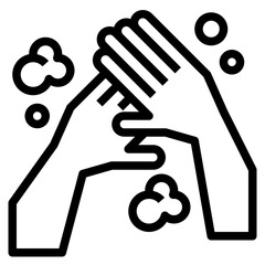 hand washing line icon style