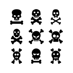 skull of death icon or logo isolated sign symbol vector illustration - high quality black style vector icons

