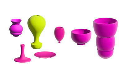 3d rendering objects modern design