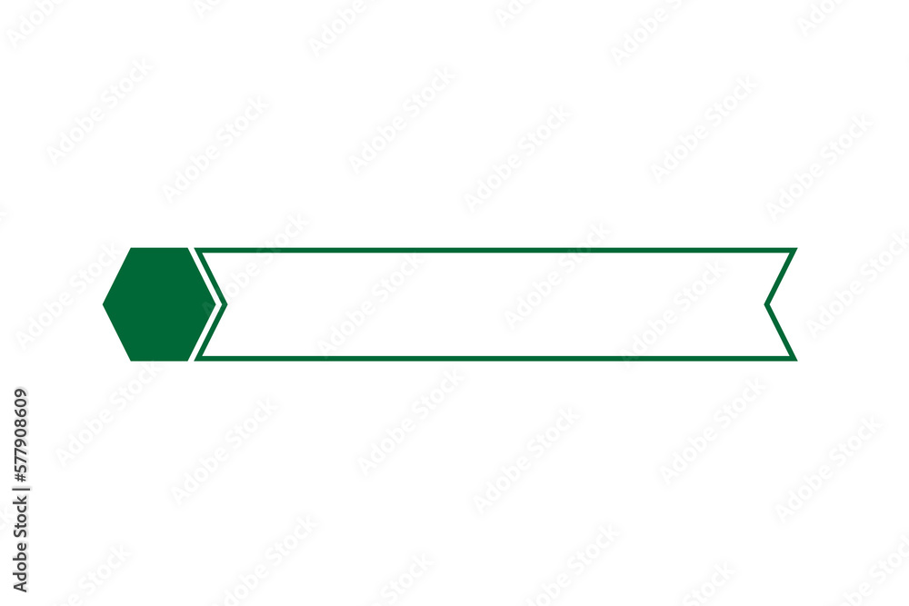 Aufkleber lower third green colour element design template for title background