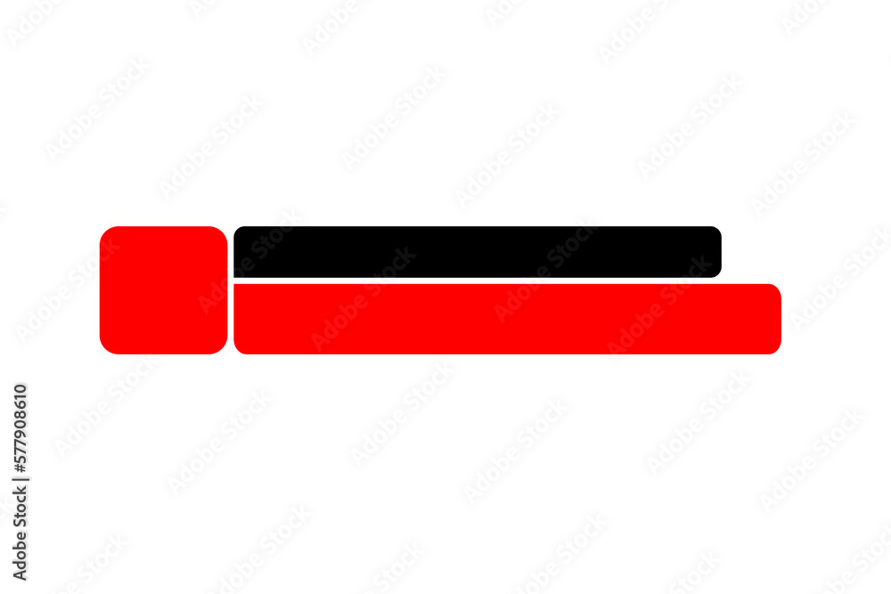 Poster lower third red and black for youtube element design