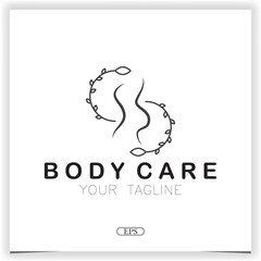 Body woman health logo design line art style girl logo premium elegant template vector eps 10