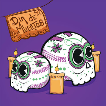 Calaveritas de azucar para d&iacute;a de muertos