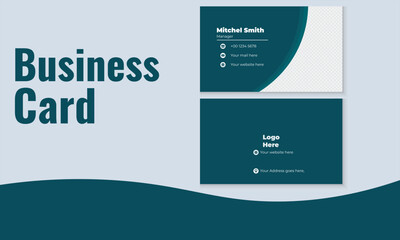 Modern business Double-sided creative Vector business card design template with colors.