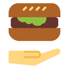 hamburger flat icon style