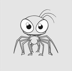 spider animal vector. spider icon illustration