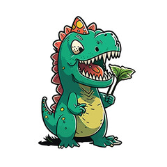 cute dinosaur cartoon style