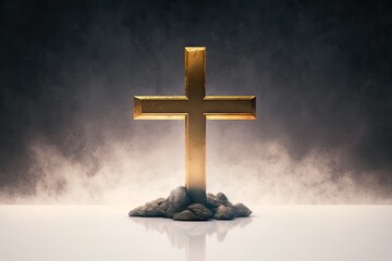 Religious Cross - Concept for Faith and Prayer. Photo generative AI