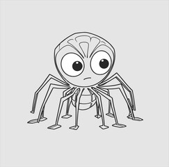 spider animal vector. spider icon illustration