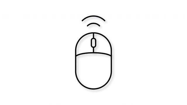 Bluetooth mouse icon animation. motion graphics.