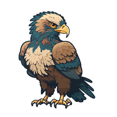 Naklejka premium cute eagle cartoon style