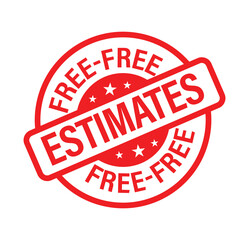 free estimates vector icon, red in color