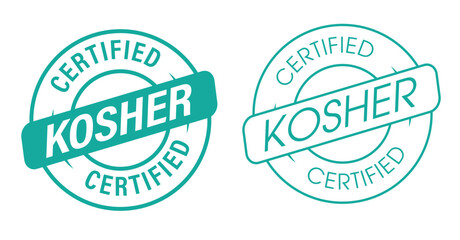 Obraz premium CERTIFIED KOSHER VECTOR ICON, GREEN IN COLOR