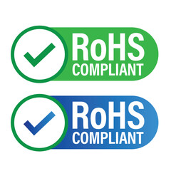 Restriction of Hazardous Substances Directive, RoHS Compliant vector icon with tick mark