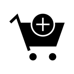 add cart icon or logo isolated sign symbol vector illustration - high quality black style vector icons
