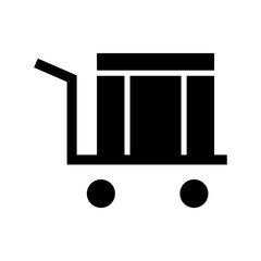 cart delivery icon or logo isolated sign symbol vector illustration - high quality black style vector icons
