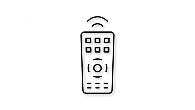 Remote controller icon animation. motion graphics.