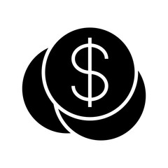 coins icon or logo isolated sign symbol vector illustration - high quality black style vector icons
