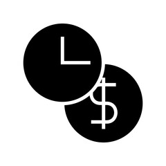 time is money icon icon or logo isolated sign symbol vector illustration - high quality black style vector icons
