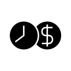 time is money icon icon or logo isolated sign symbol vector illustration - high quality black style vector icons
