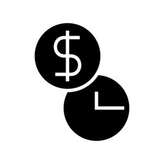 time is money icon icon or logo isolated sign symbol vector illustration - high quality black style vector icons
