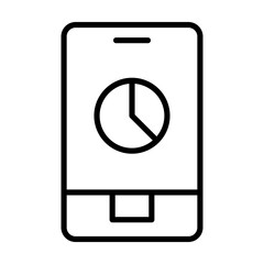 mobile investment line icon