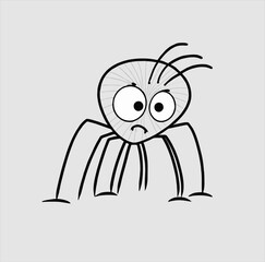spider animal vector. spider icon illustration