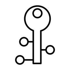 Security system line icon