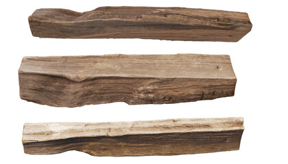 A variety of logs on a transparent background