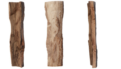 A variety of logs on a transparent background