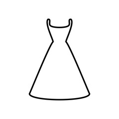 Dress icon on white.