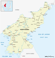 Vector map of Democratic Peoples Republic of Korea, North Korea
