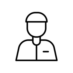 icon avatar muslim male, icon Ramadan, vector illustration, editable color