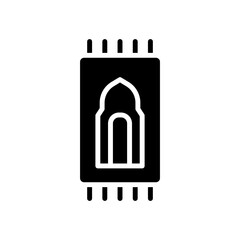 icon Prayer mat, Prayer rug, icon Ramadan Kareem, vector illustration, editable color
