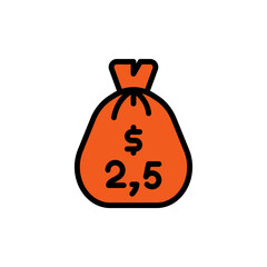 icon Alms, Alms Giving, icon Ramadan Kareem, vector illustration, editable color